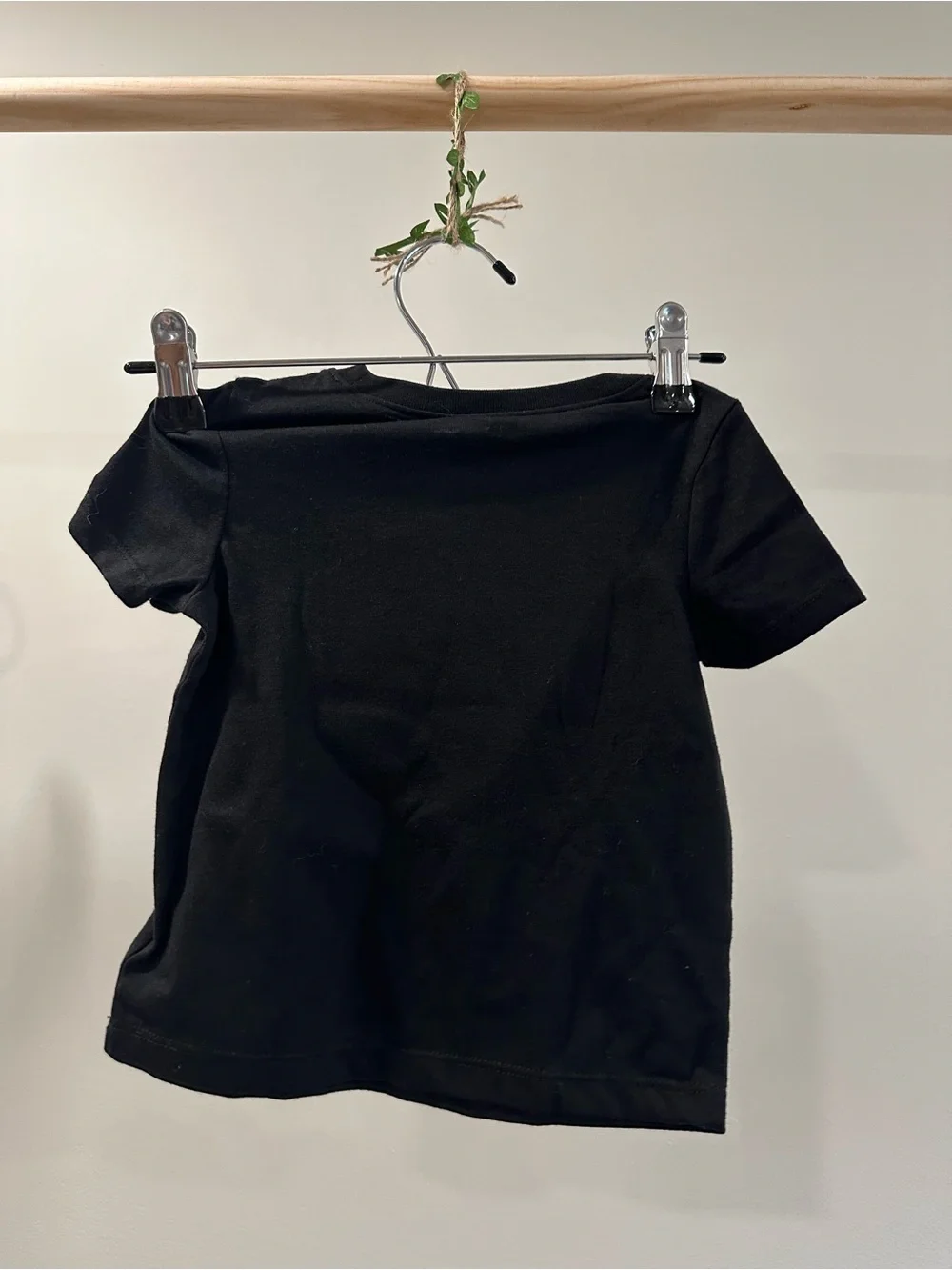 Old Navy Black Short-Sleeve Tee with Colorful Dance Graphic